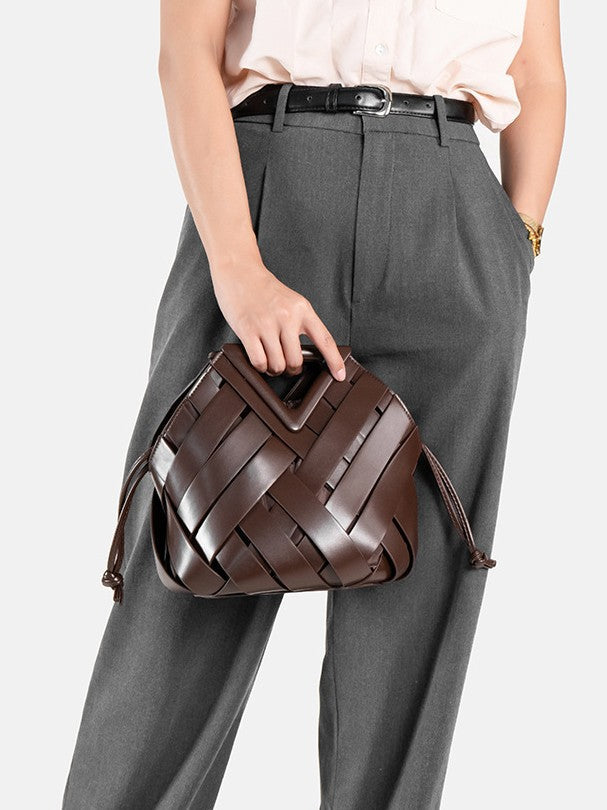 Elara Woven Clutch