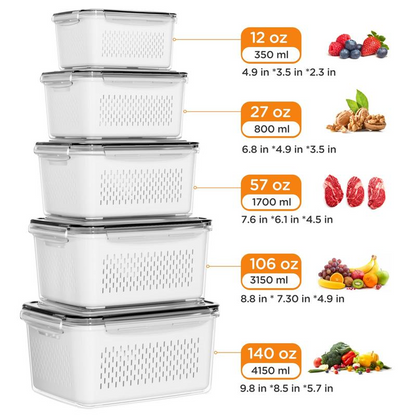 5 Pack Fridge Organizers