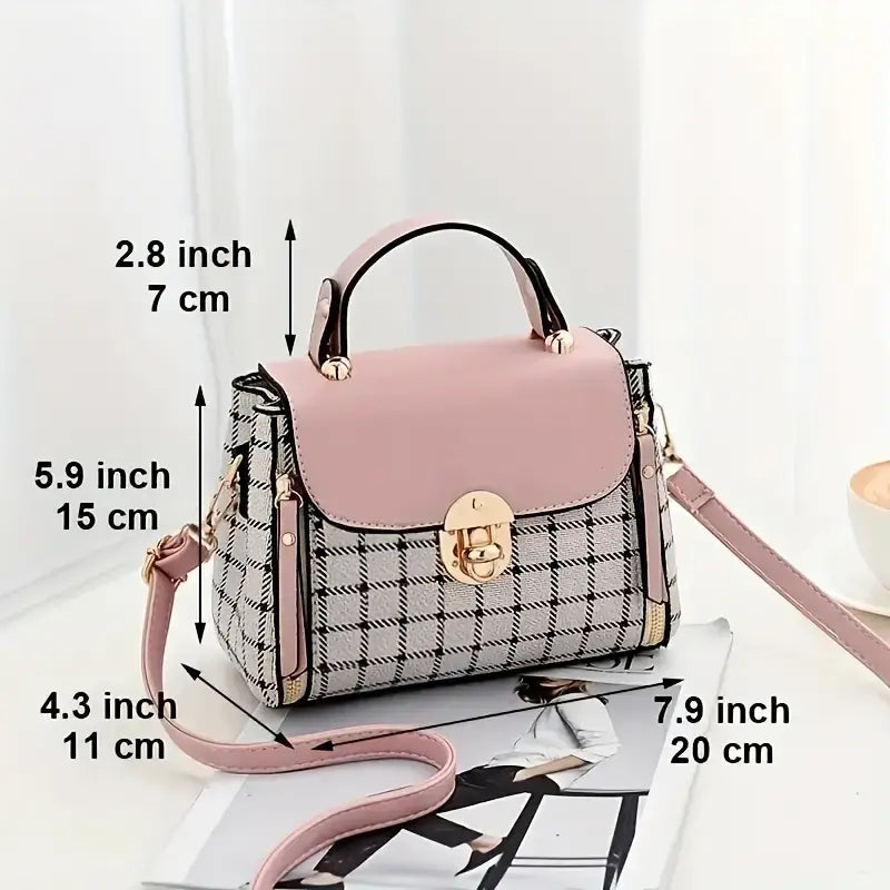 Noir Plaid Crossbody