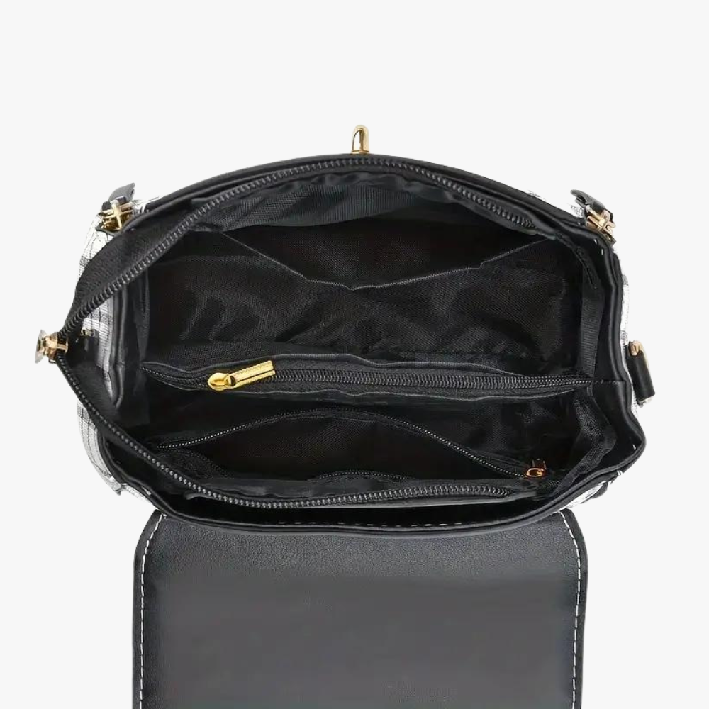 Noir Plaid Crossbody