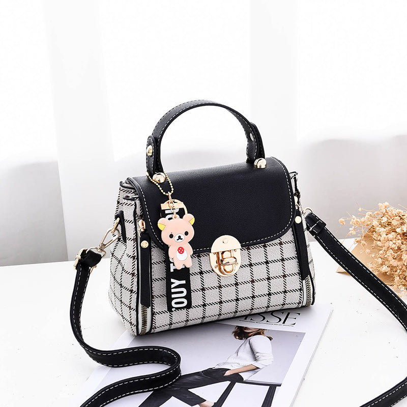 Noir Plaid Crossbody