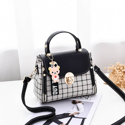 Noir Plaid Crossbody