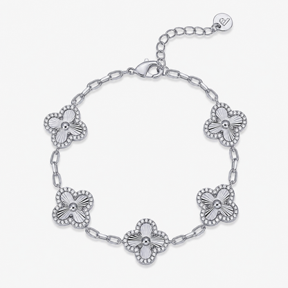14K Gold Clover Bracelet
