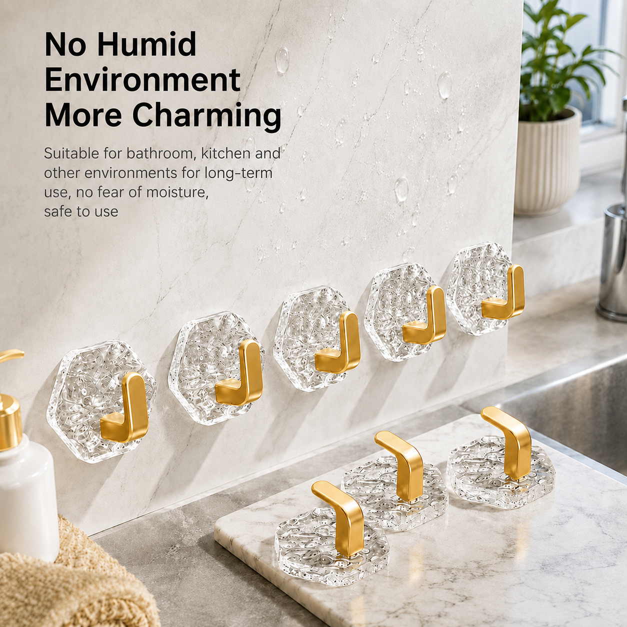 Ginza Self-Adhesive Ripple Hooks