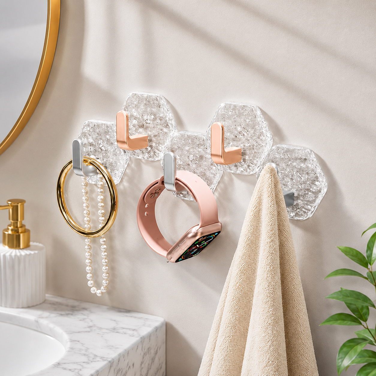 Ginza Self-Adhesive Ripple Hooks
