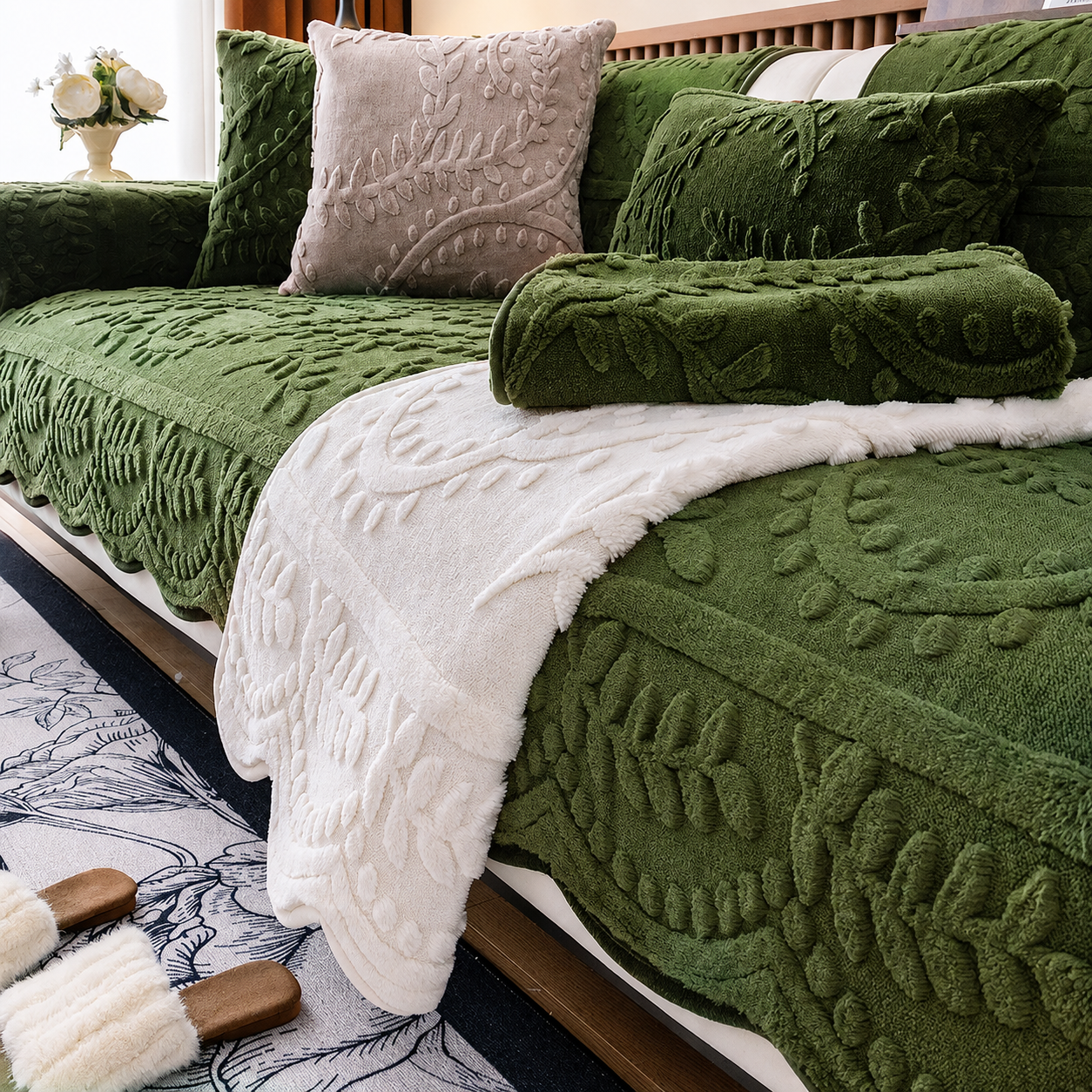 Ginza Cozy Plush Sofa Cover