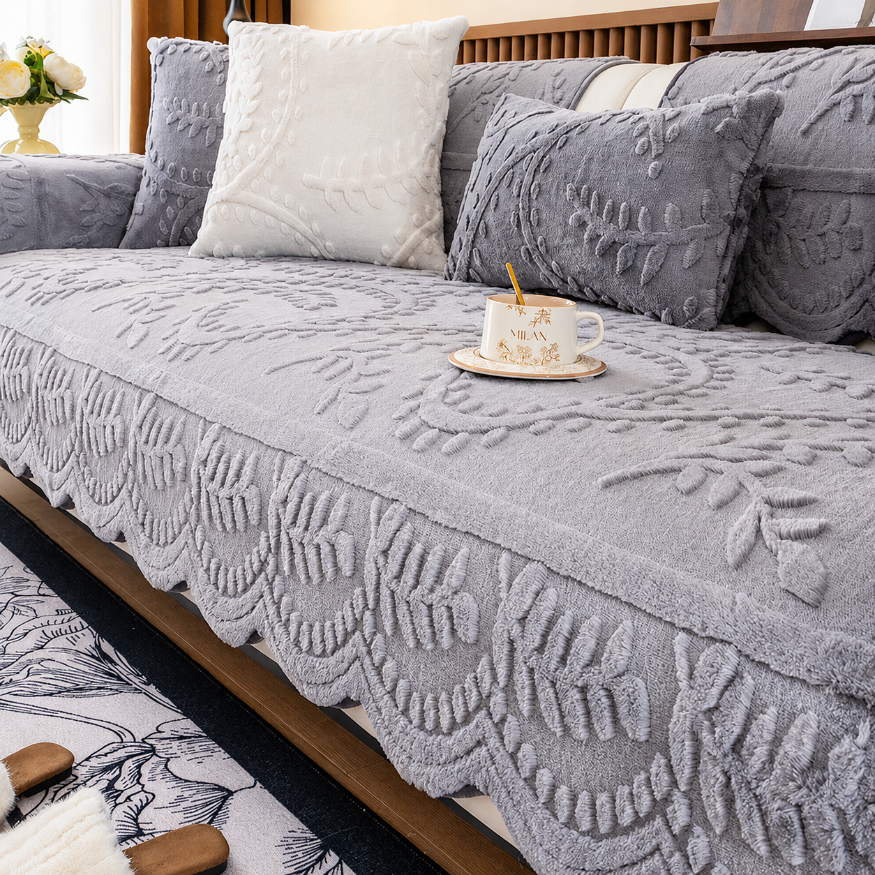 Ginza Cozy Plush Sofa Cover