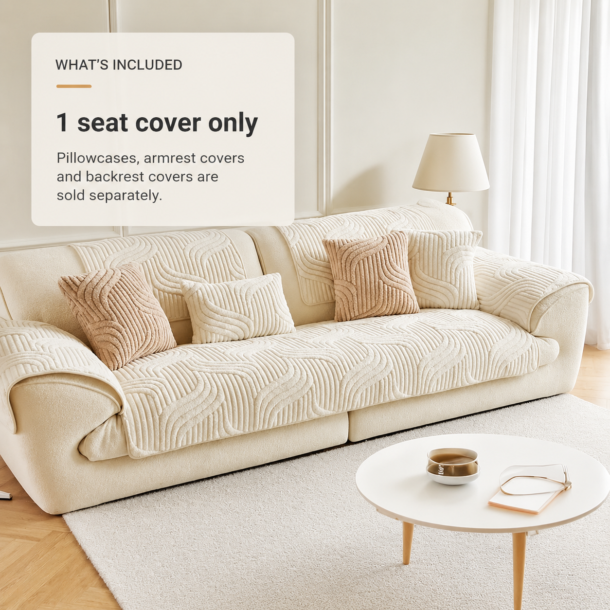 Ginza Cozy Plush Sofa Cover