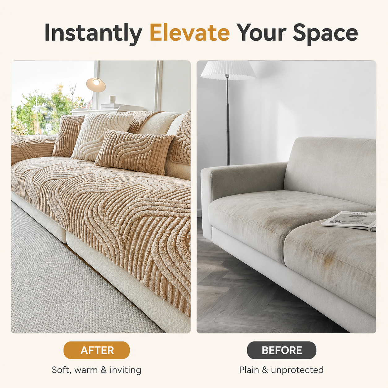 Ginza Cozy Plush Sofa Cover