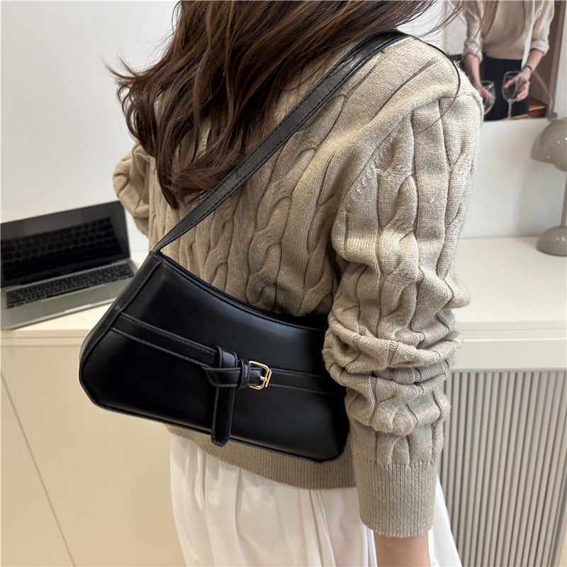 Classic Buckle Shoulder Bag