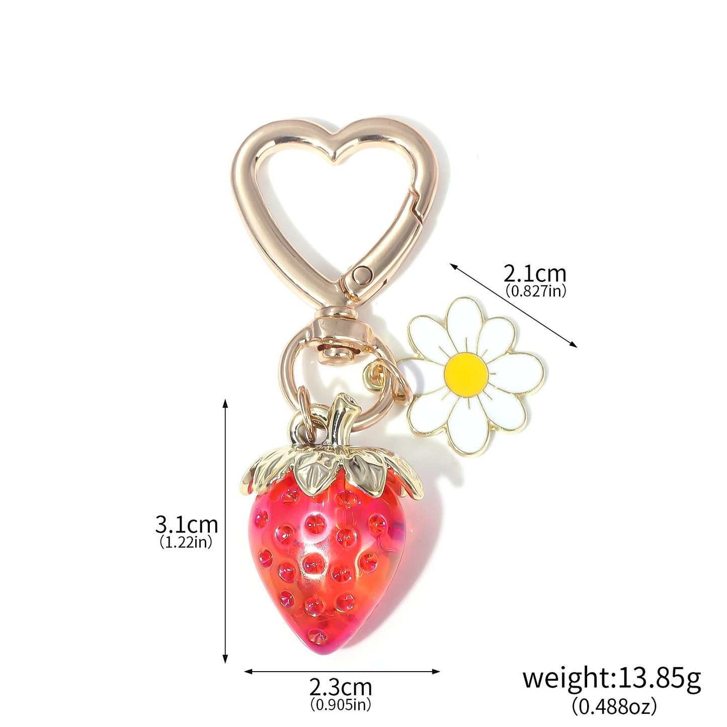 Strawberry & Daisy Charm
