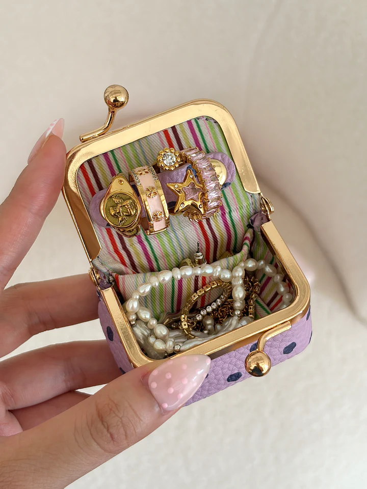 Mini Gem Jewelry Case open showing interior