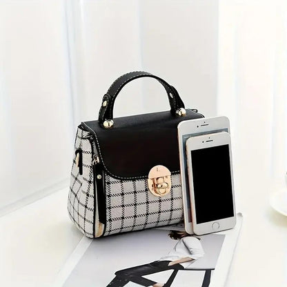 Noir Plaid Crossbody