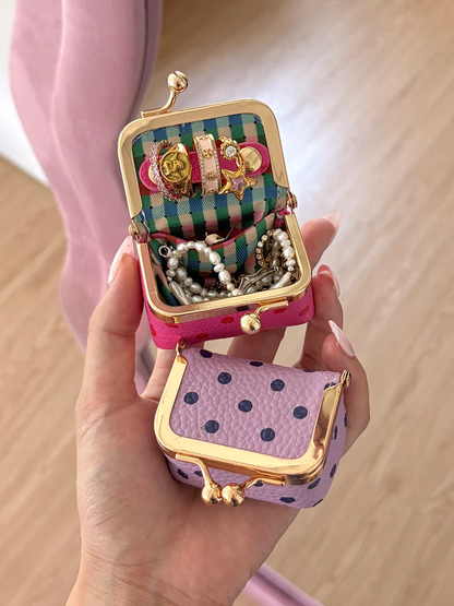 Mini Gem Jewelry Case open with jewelry