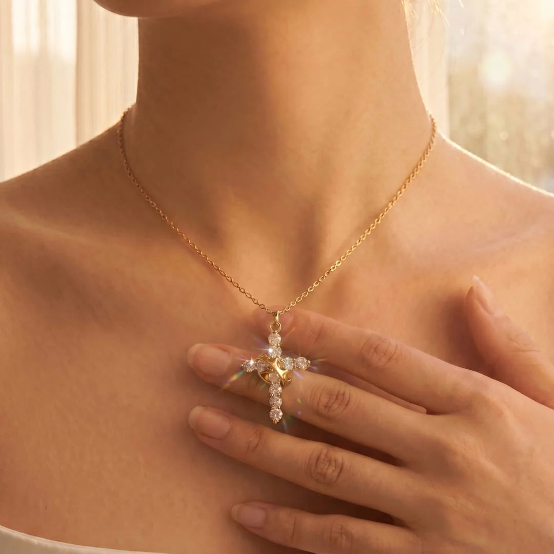Crown Cross Necklace