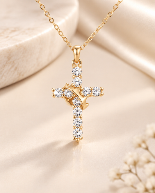 Crown Cross Necklace